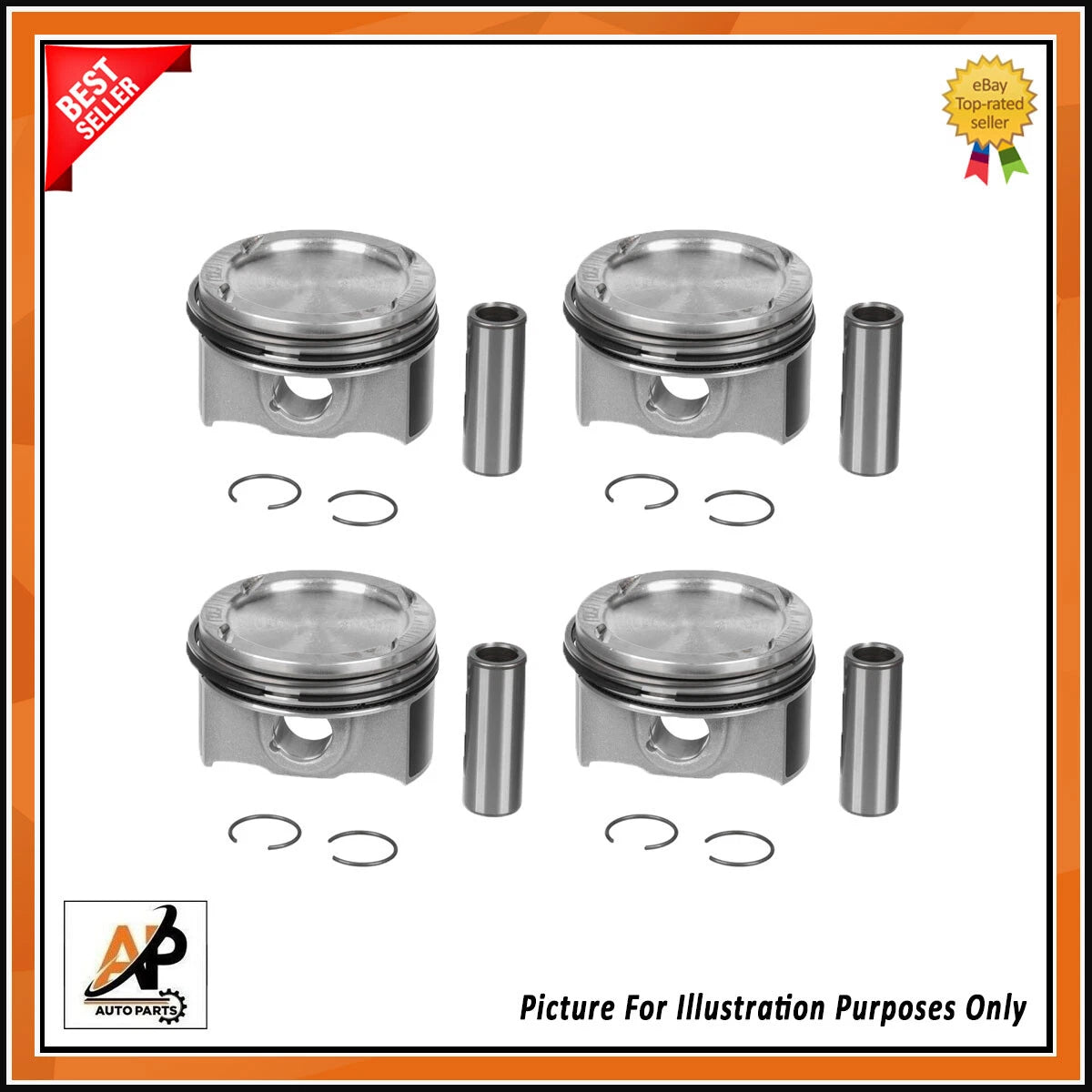 Engine Piston STD x4 Replacement for Mercedes-Benz A B C E G Class (2013–2021)