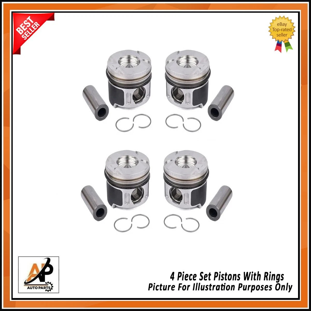 Engine Piston and Ring Kit with Crankshaft Bearings for Mercedes OM611 (1998–2006)