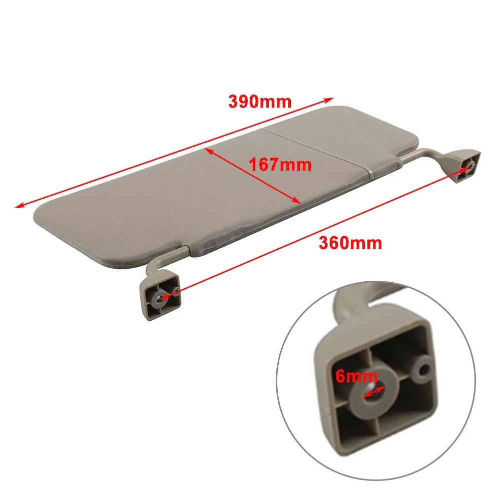 Gray Universal Adjustable Sun Visor for Construction Machinery Vehicles