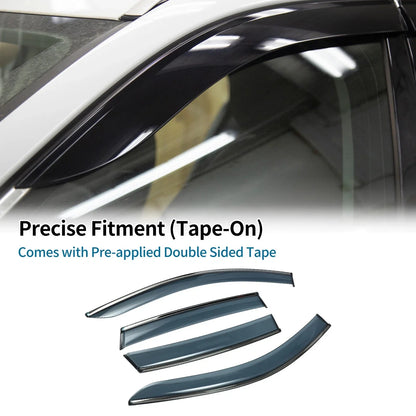 Window Deflectors for Honda CR-V Side Window Vent Visors Black (2007-2011)