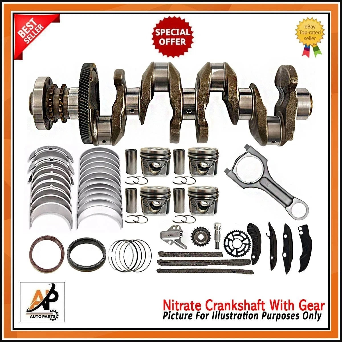Crankshaft Rebuilt for BMW 1 2 3 4 5 Series 2.0D N47D20 (2007–2016)