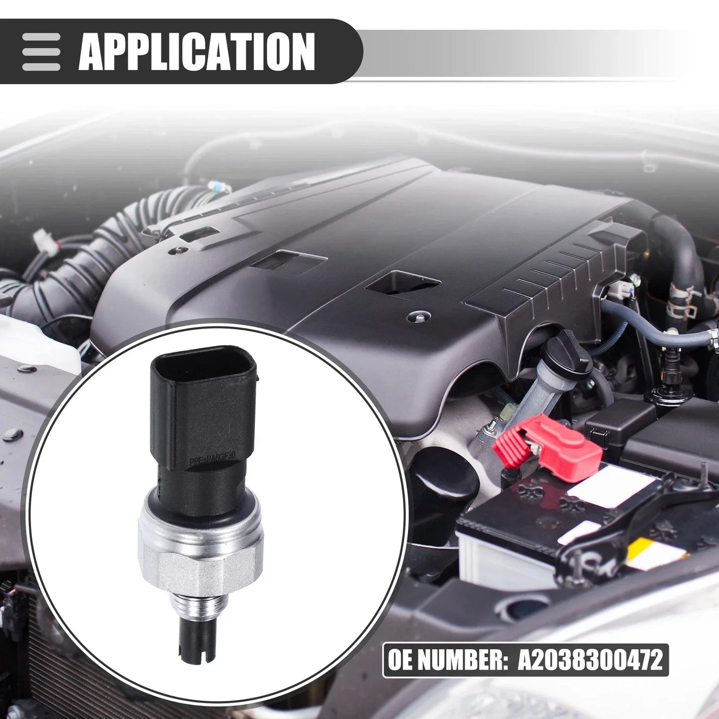 A/C Pressure Transducer Valve Sensor for Mercedes-Benz C230 (2003-2010)
