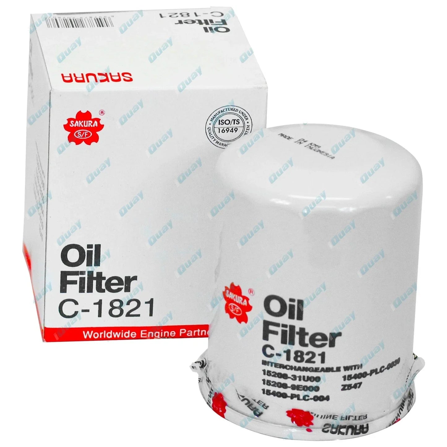 Engine Oil Filter for Nissan Navara D22 1997-2005 4cyl KA24E KA24DE 2.4L 2389cc