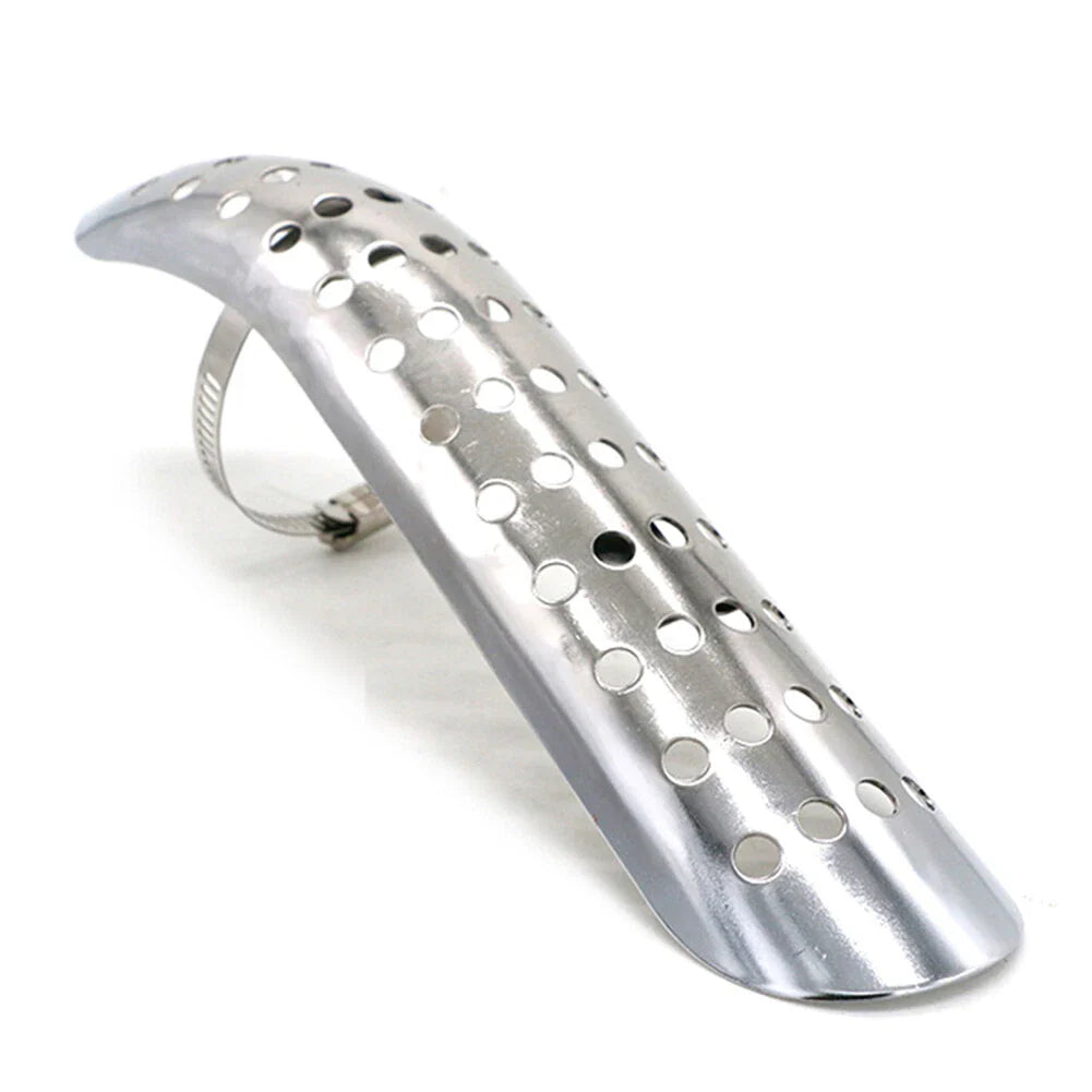 Silver Exhaust Muffler Pipe Heat Shield Cover for Universal Motorcycle