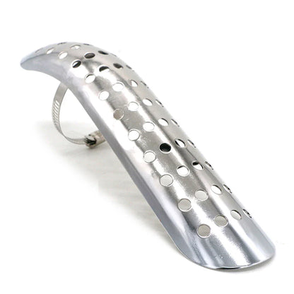 Silver Exhaust Muffler Pipe Heat Shield Cover for Universal Motorcycle
