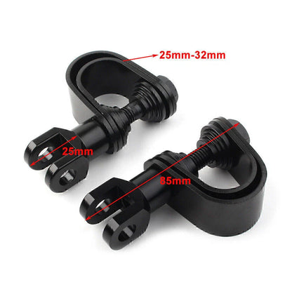 25mm & 32mm Black Highway Engine Crash Bar Mount Foot Pegs for Motorcycle