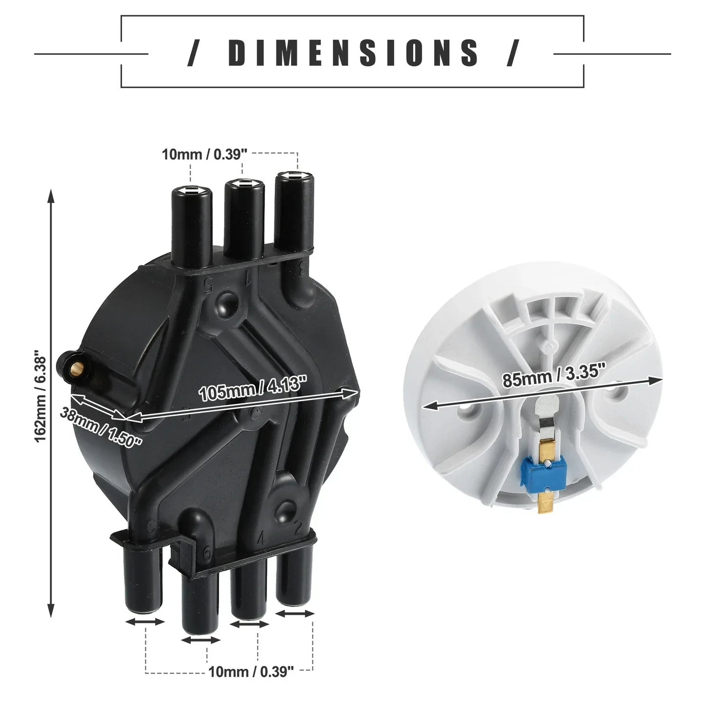 Brass Terminals Distributor Cap & Rotor Kit for Chevrolet