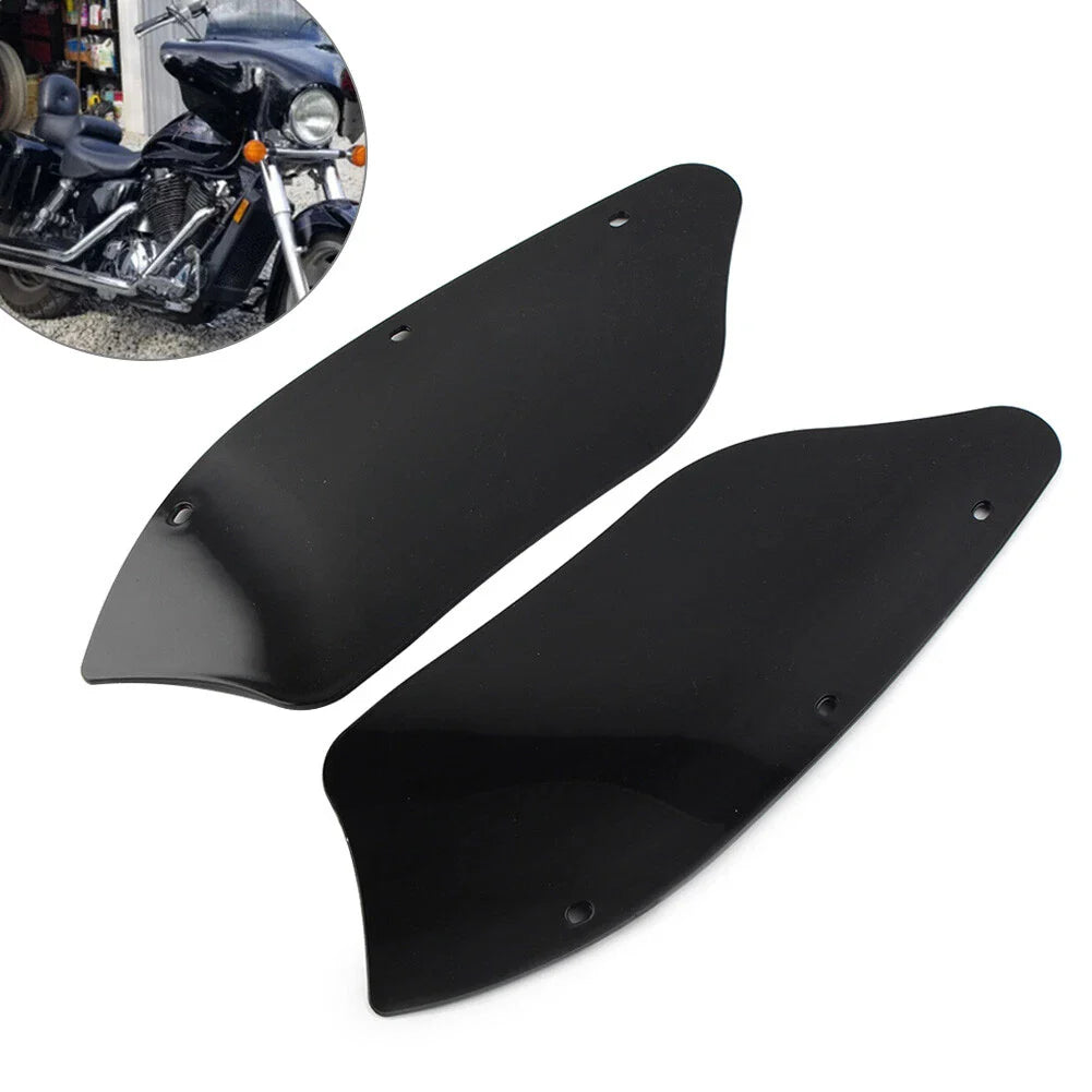 Black Air Batwing Fairing Wind Deflectors for Harley Dyna, Heritage, Softail