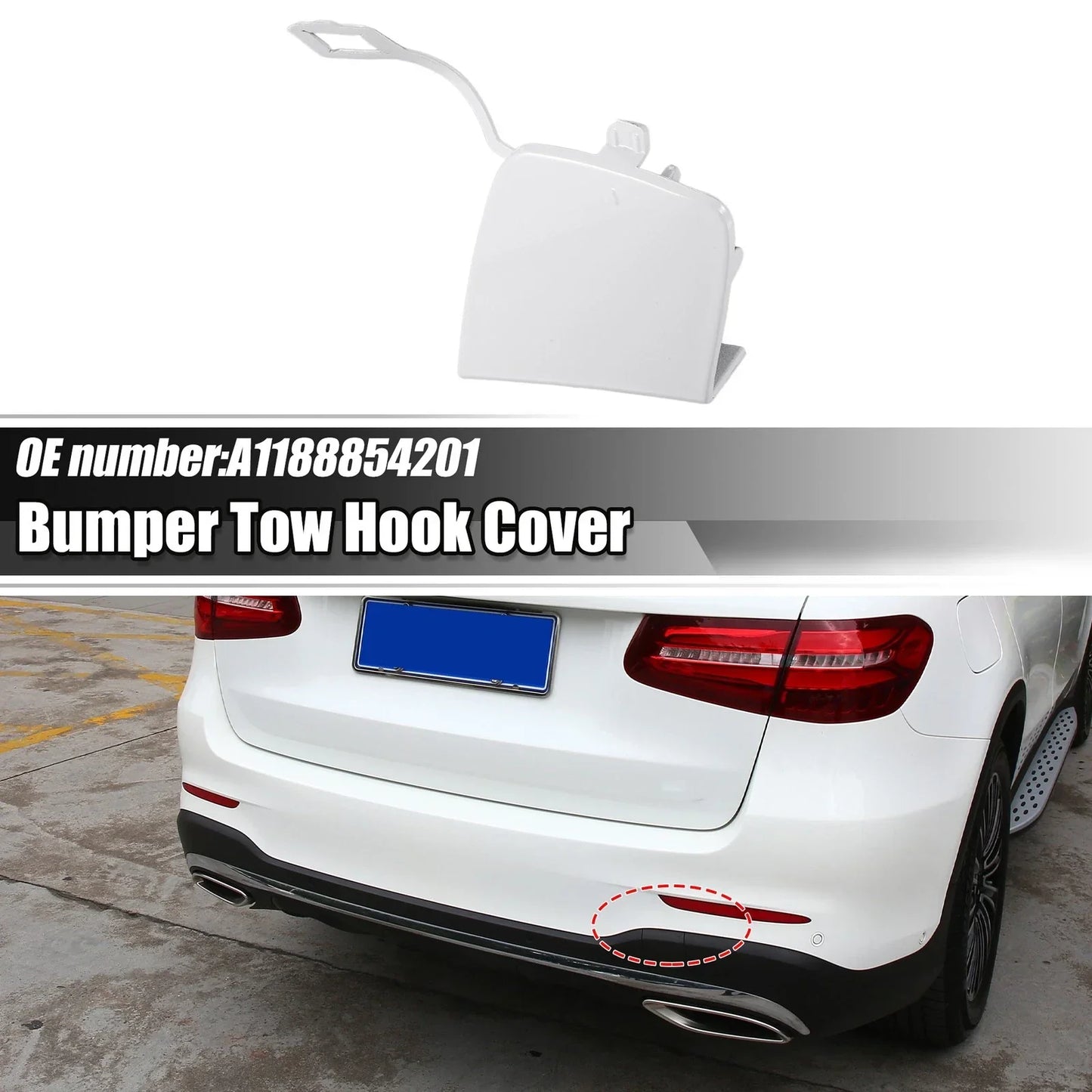 Bumper Tow Eye Hook Cover for Mercedes-Benz CLA 250 (2014-2019)