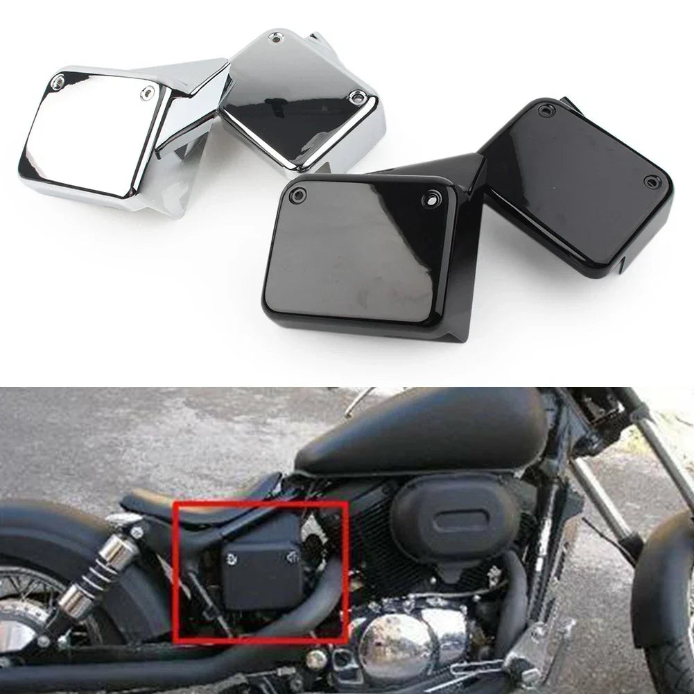Side Battery Cover Guard for Honda Shadow VT750 2000-2009 Black