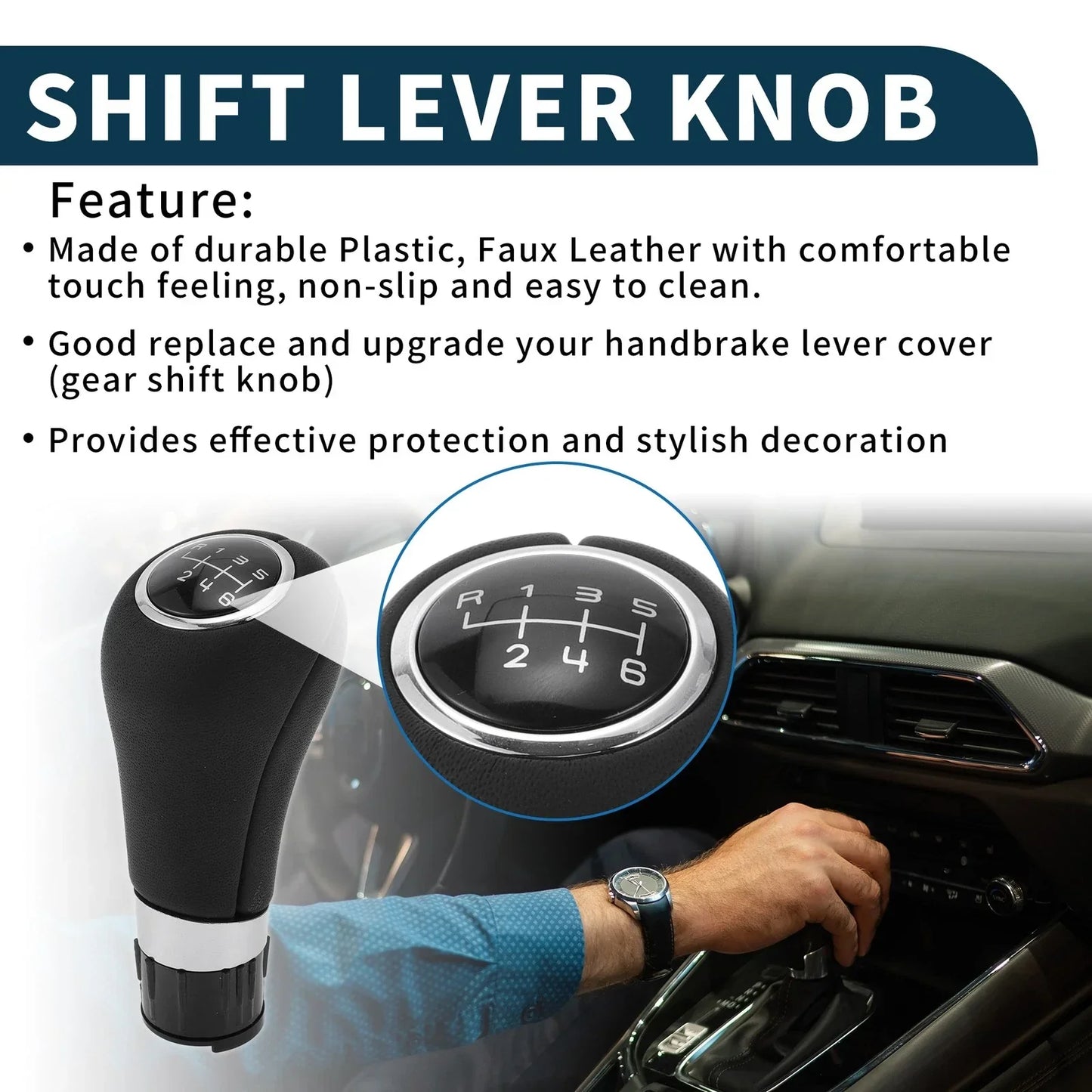 6 Speed Manual Gear Shifter Knob for Mercedes-Benz C-Class (2007-2023)