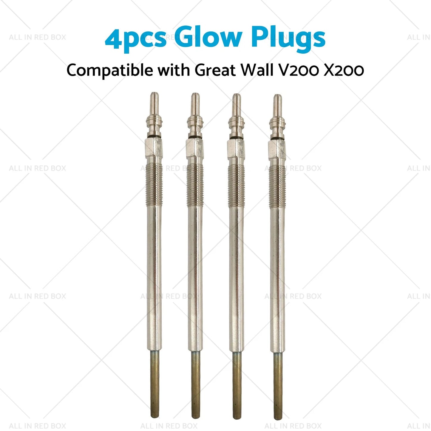4 x Glow Plugs for Great Wall V200 X200 STEED GW4D20 2.0L Diesel Engine