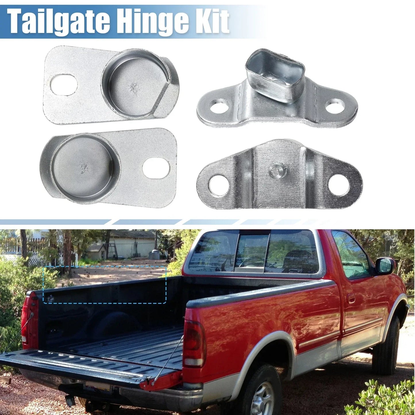 Tailgate Hinge Kit 1 Set for GMC C1500 Pickup (1988-1999)