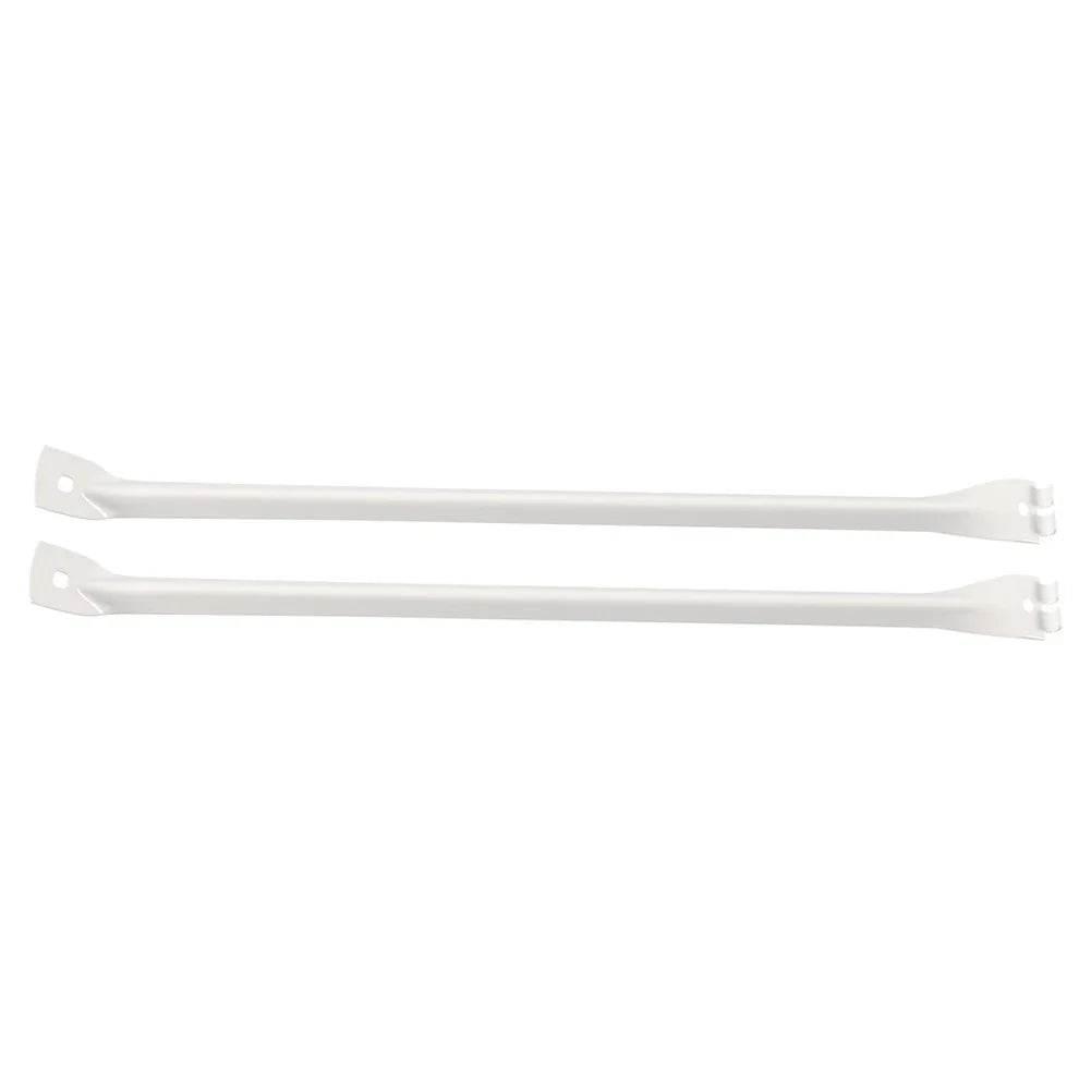 White Metal Support Brackets for 12" Wire Shelving