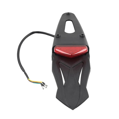Rear Tail Light Brake Lamp for Off-Road Motocross Dirt Bike (Black & Red)