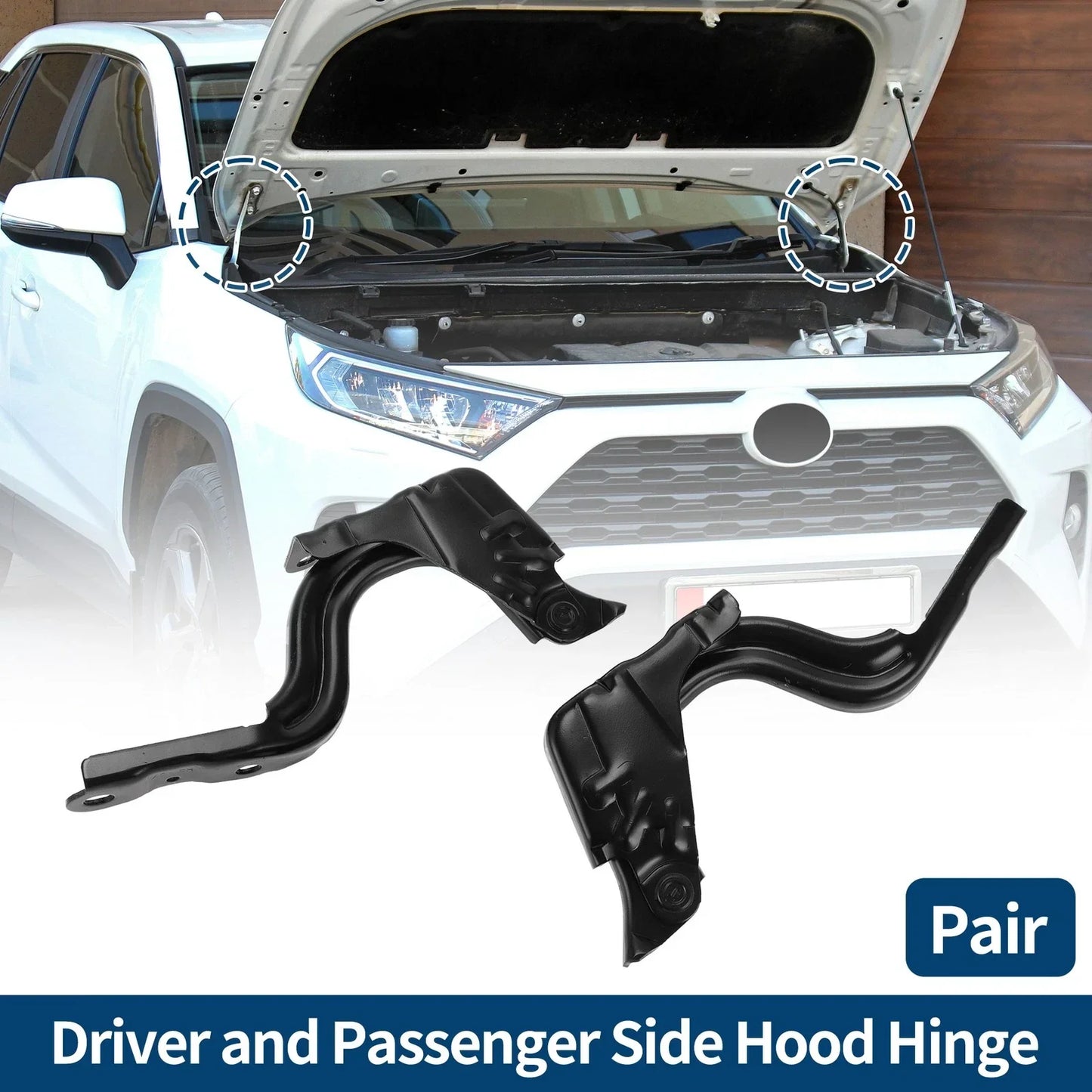 Hood Hinges for Hyundai Elantra 2017-2020 Front Bonnet Bracket 1 Pair