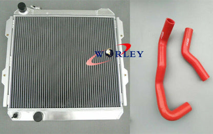Aluminum Radiator & Silicone Hose for Toyota Hilux LN60 LN61 (1983-1988)