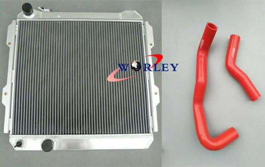 Aluminum Radiator & Silicone Hose for Toyota Hilux LN60 LN61 (1983-1988)