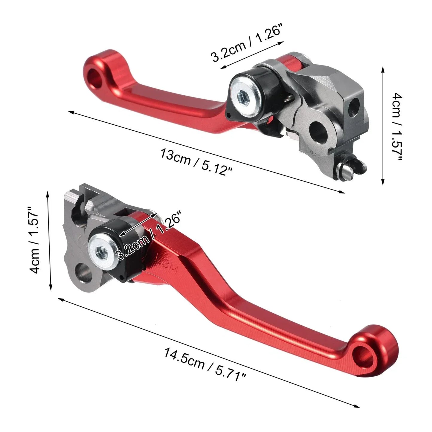 Motorcycle Brake Clutch Levers 2 x for Honda CRF250R CRF450R (2007-2020) Red