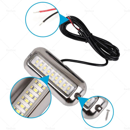 Blue 27 LED Underwater Marine Transom Lights for Pontoon