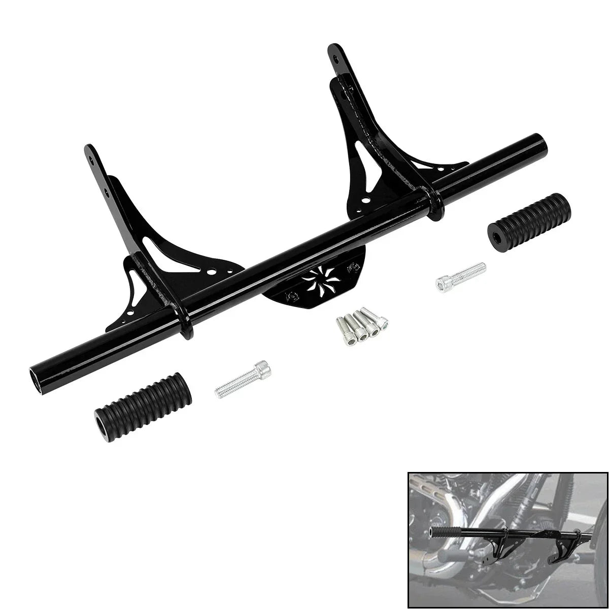 Black Engine Guard Crash Bar Protector for Harley Dyna (2006-2017)