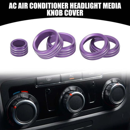 AC Headlight Media Switch Knob Cover for Chevrolet Silverado (2022-2023) 5 x Pcs