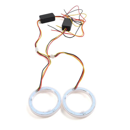 100MM White Amber Switchback LED Halo Rings for Car Headlight Retrofit
