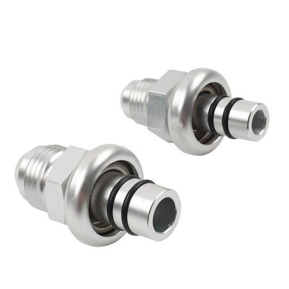 6AN & 8AN Silver Fuel Rail Fitting Adapter for Ford Mustang (1986-1998)