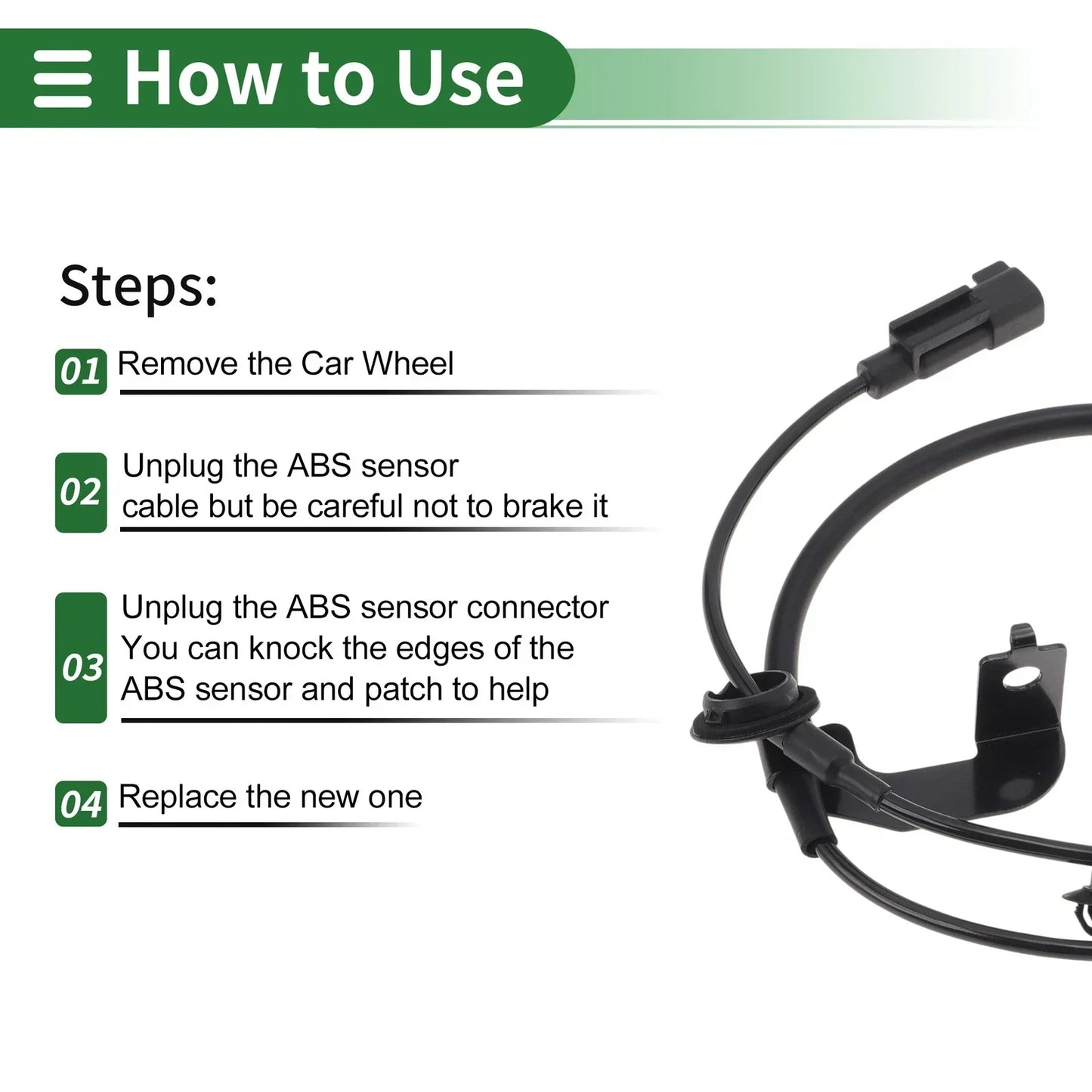 ABS Wheel Speed Sensor for Dodge Avenger Front Left (2008-2014)