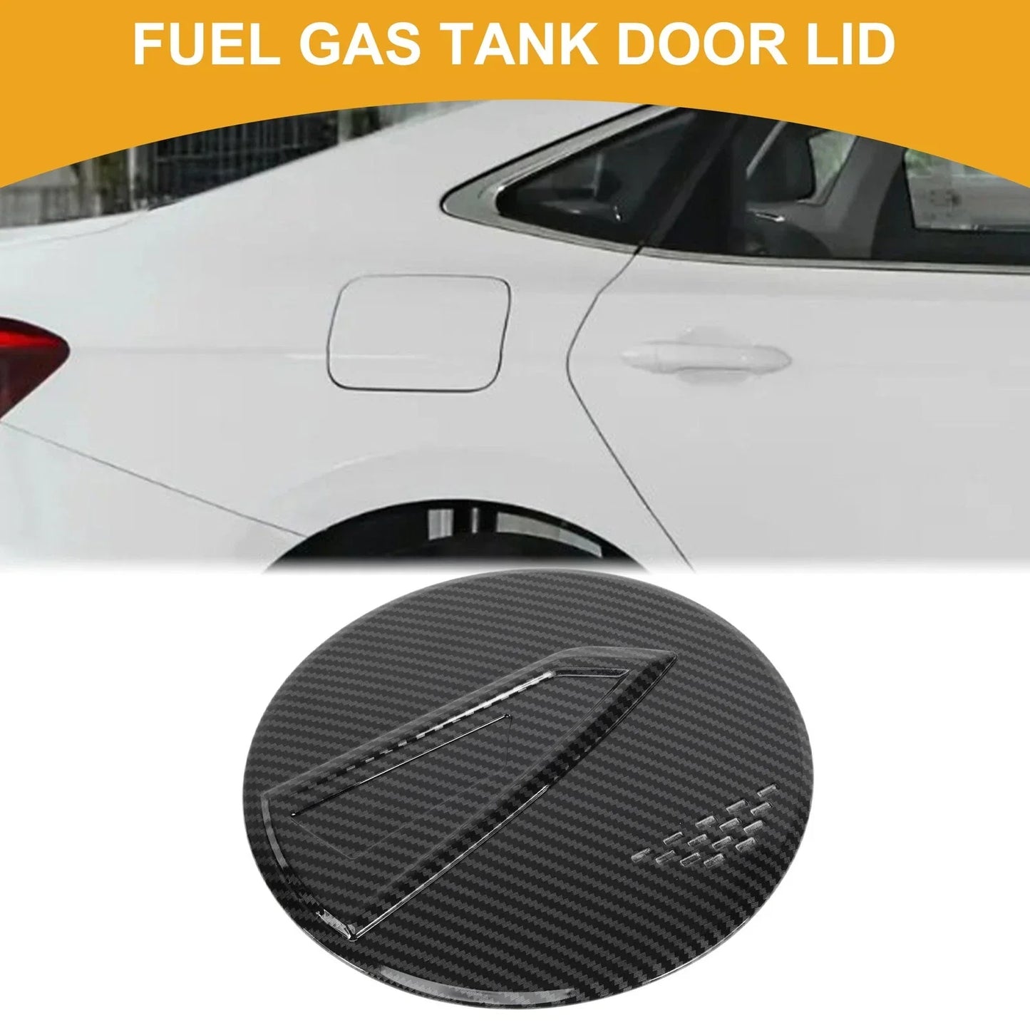 Fuel Tank Door Cap for Chevy Blazer 2020-2025 Gas Tank Flap Carbon Fiber Black