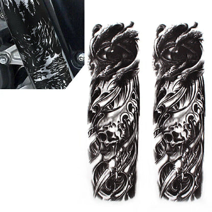 Custom Front Fork Skull Decal Medallion Stickers for Harley Yamaha
