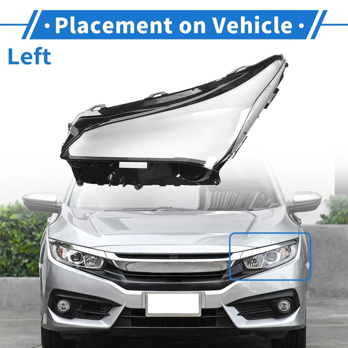 Car Front Left Headlight Lens Cover for Lexus NX200/NX300h (2014-2020)