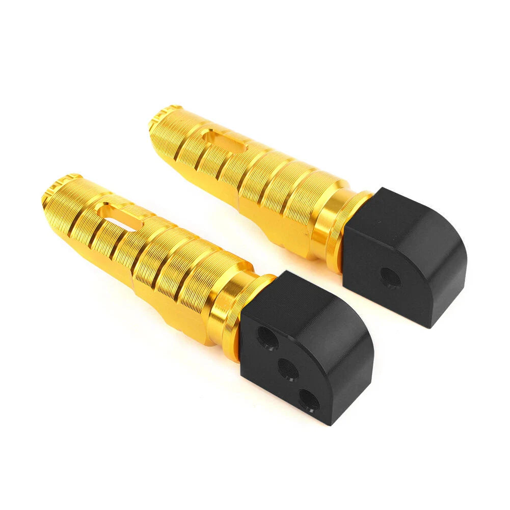 Black Rear Passenger Foot Rest Pegs for Kawasaki Ninja ZX-6R ZX-10R