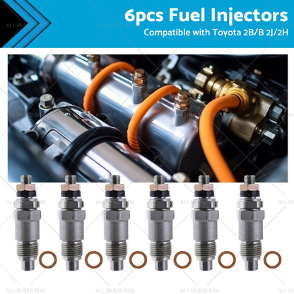 6PCS Fuel Injectors for Toyota 2B/B 2J/2H (1990-1999)