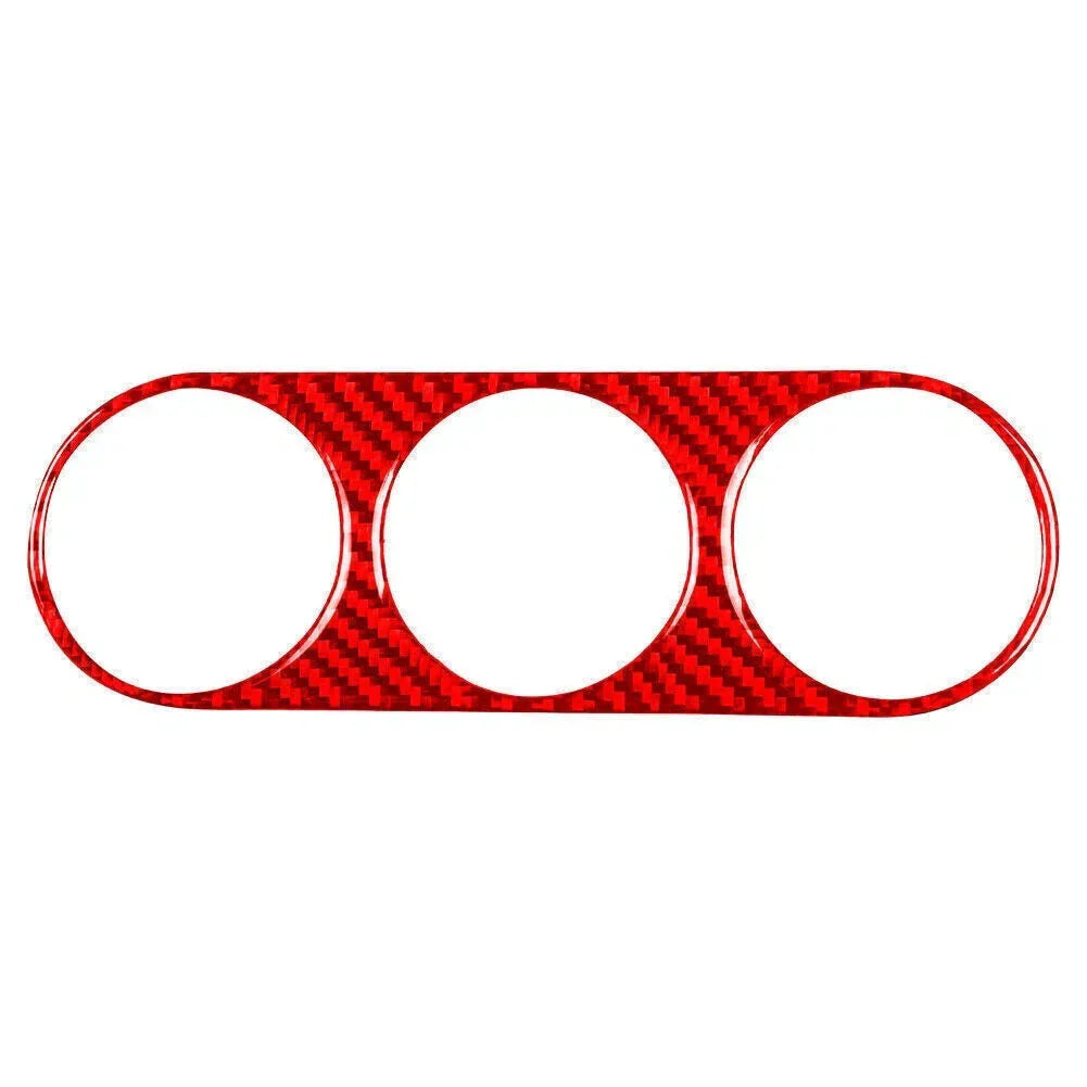 Red Carbon Fiber Air Conditioning Switch Panel Cover for Dodge Challenger (08-14)