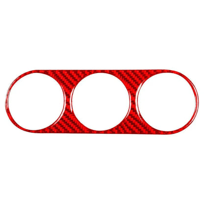 Red Carbon Fiber Air Conditioning Switch Panel Cover for Dodge Challenger (08-14)