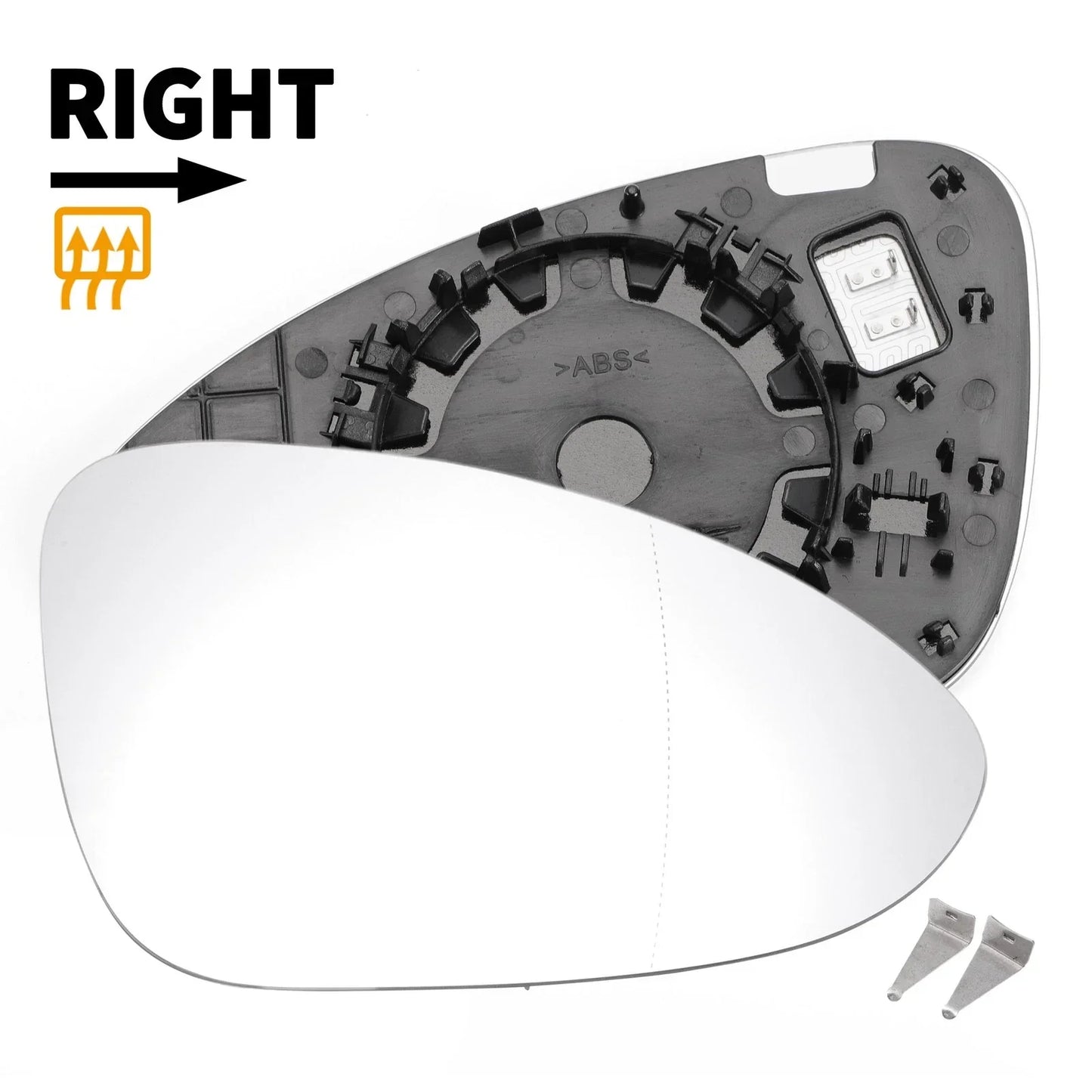 Right Side Heated White Mirror Glass for Porsche Panamera (2016-2020)
