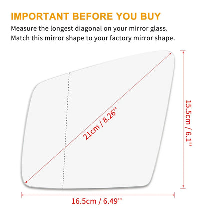 Heated Mirror Glass for Mercedes-Benz GLE GLS GL ML R G-Class (2016-2023)