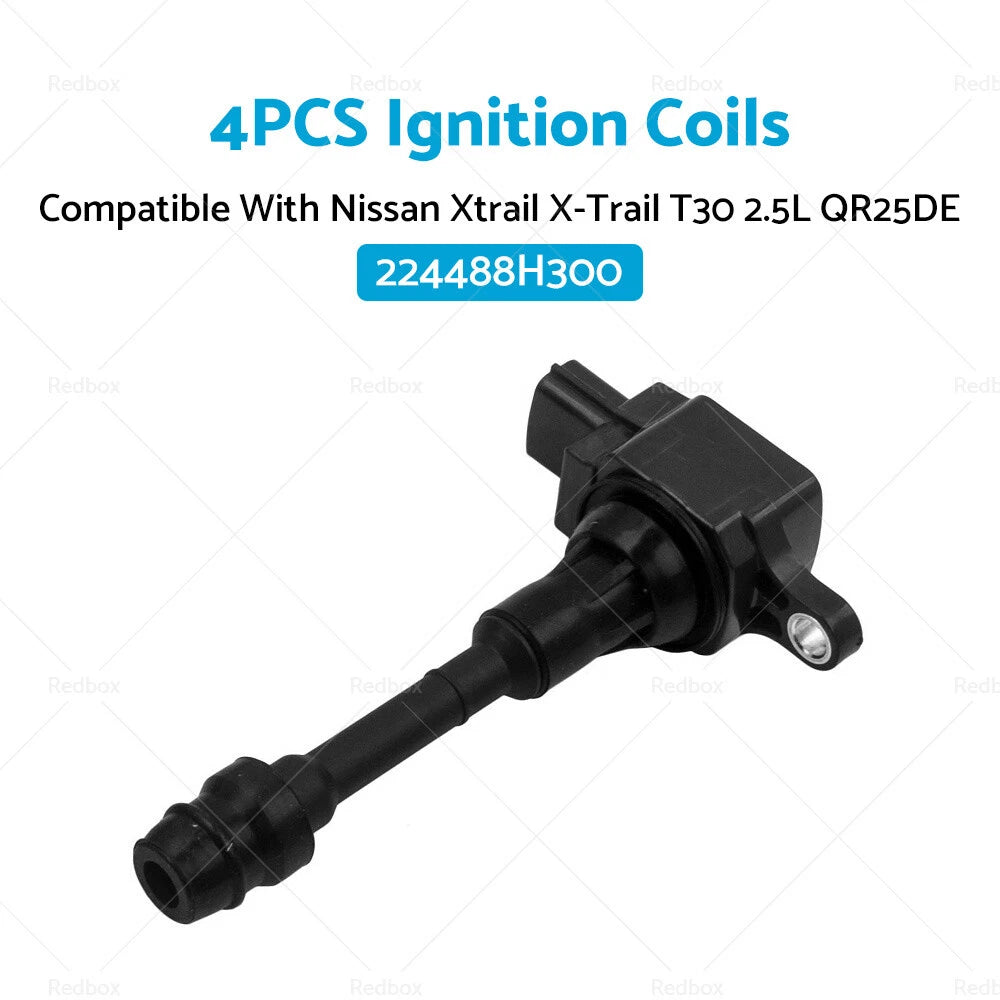 4 x Ignition Coils for Nissan X-Trail T30 2.5L (2001-2007)