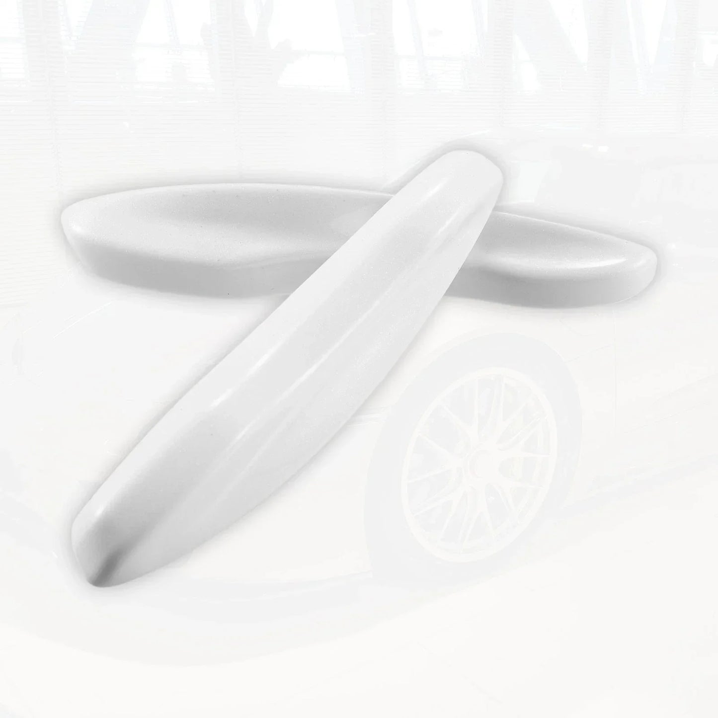 Car Remote Key Side Cover Case Set for Porsche Taycan 911 (2020-2021) White