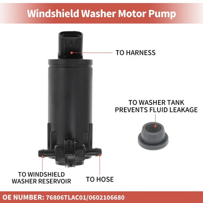 Windshield Washer Pump for Honda CR-V EX EX-L LX Touring (2017-2023)