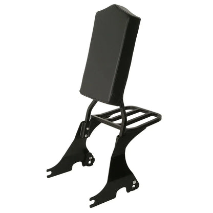 Black Sissy Bar Backrest Luggage Rack for Harley Sportster XL 883 1200 (04-22)