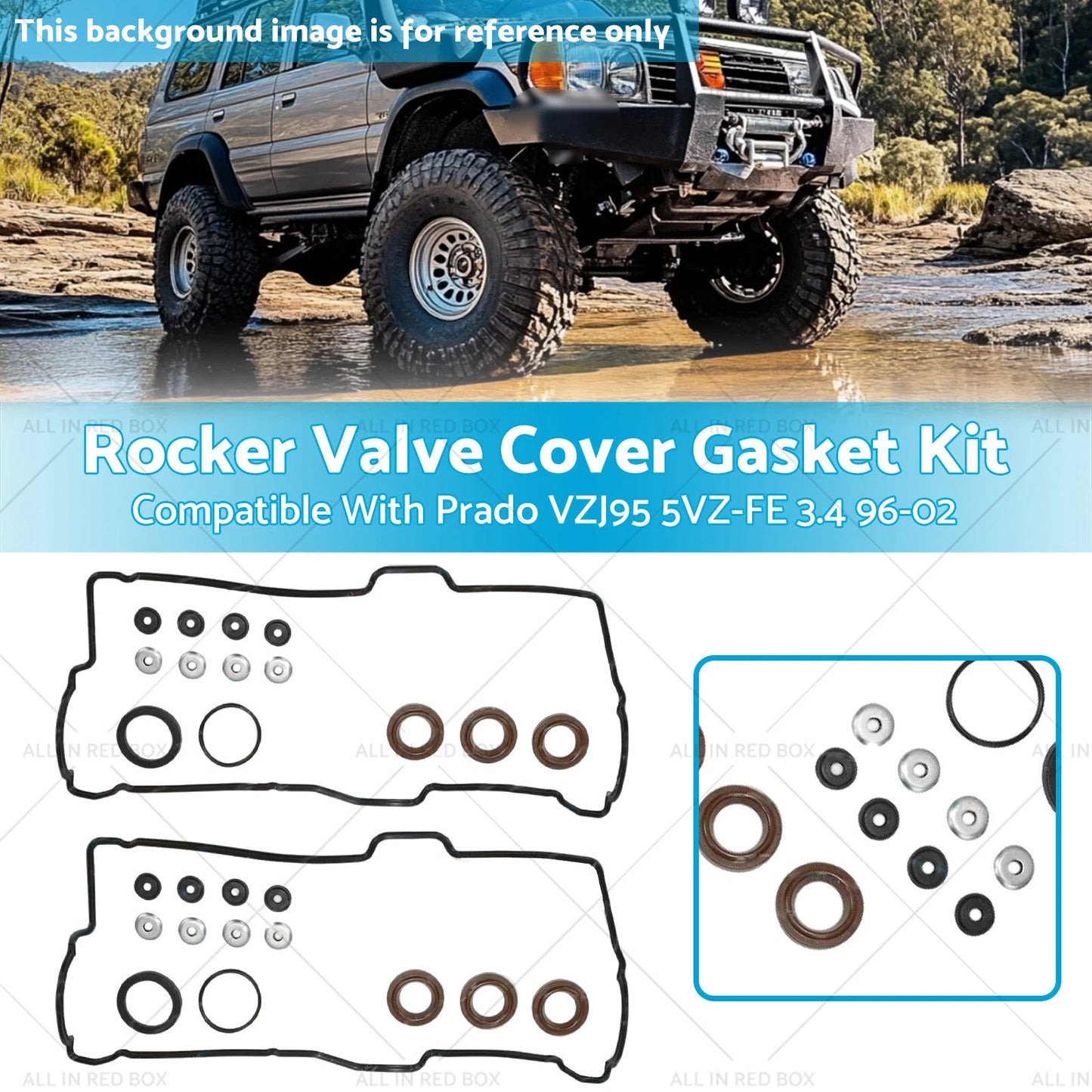 Rocker Valve Tappet Cover Gasket for Toyota Prado VZJ95 V6 3.4L (1996-1999)