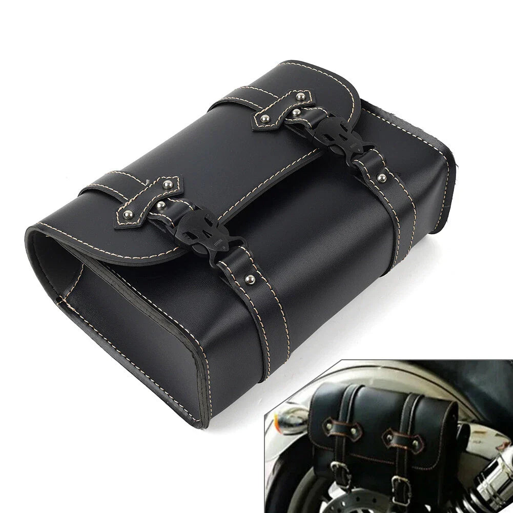 Black Motorcycle Universal Tool Bag Side Storage Saddle Bag Pouch