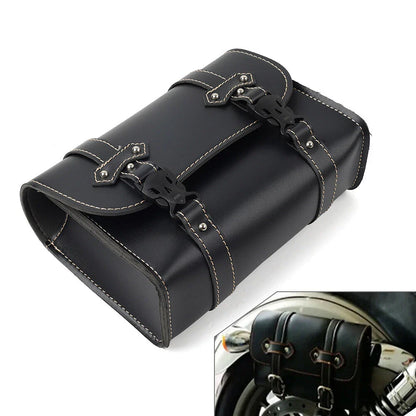 Black Motorcycle Universal Tool Bag Side Storage Saddle Bag Pouch