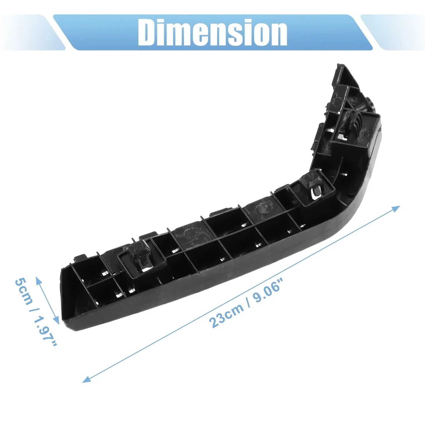 Front Bumper Bracket for Honda Civic 2016 (2016) - Plastic Black, 2 x Items
