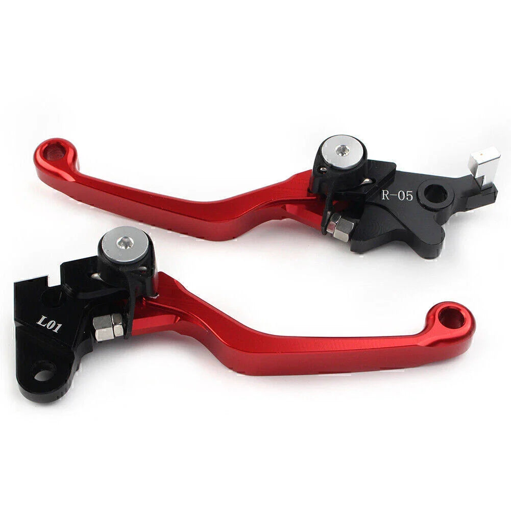 Red CNC Pivot Brake Clutch Levers for Honda XR250 XR400 (1995-2007)