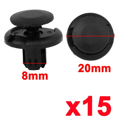 8mm Nylon Rivet Fasteners (15 Pcs) for Honda Accord (2003-2007)