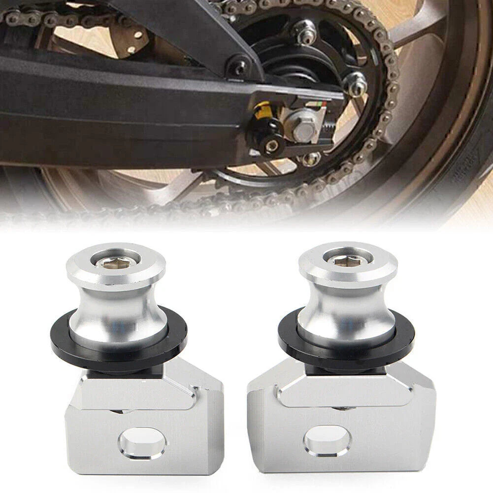 Silver Moto Chain Adjustment Bracket Screws for Honda CB650R (2019-2023)