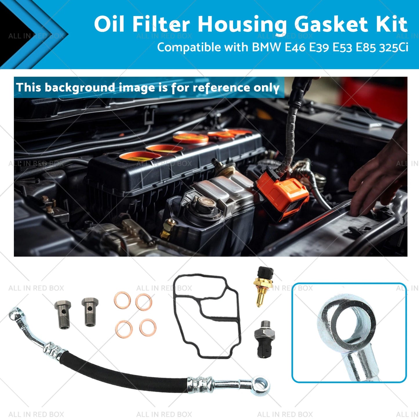 Engine Oil Filter Housing Gasket for BMW E53 E46 E39 325Ci X5 Z3 (2000-2006)